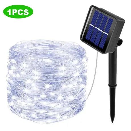 Pisca-Pisca LED Solar: - Descontaso