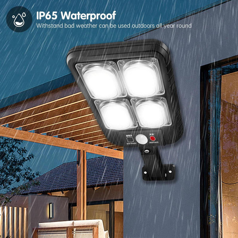 Farola Solar 100/200 LED IP65 Impermeable con Sensor de Movimiento - Descontaso